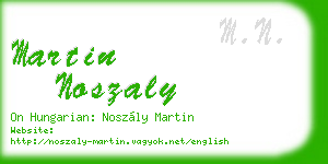 martin noszaly business card