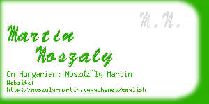 martin noszaly business card